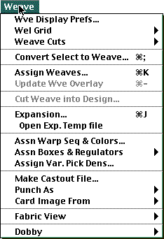 Weave Menu